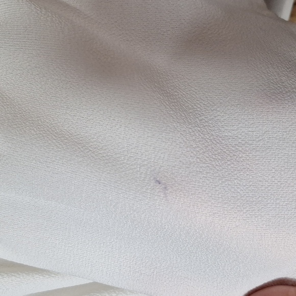 Pink ROSE SIZE SMALL WHITE V-NECK BLOUSE - Picture 3 of 4